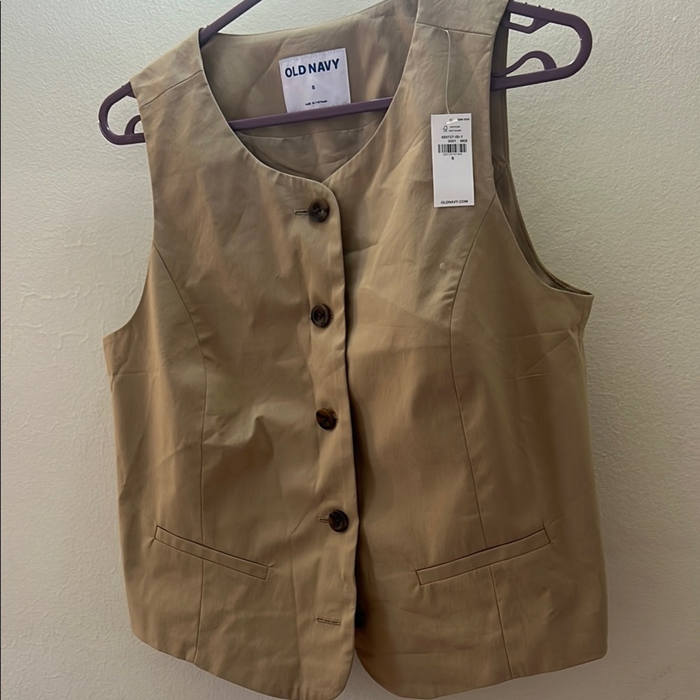 Old Navy Khaki Sleeveless Vest